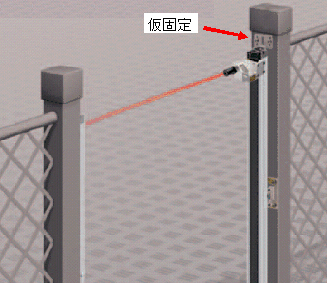 図3_レーザーポインタ F39-PTJの使用方法_レーザー光照射の粗調整