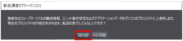 実行確認ダイアログボックス