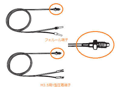 熱電対_シリコン被膜リード線タイプ_クラス2_接地形_ねじ付リード線直出し形