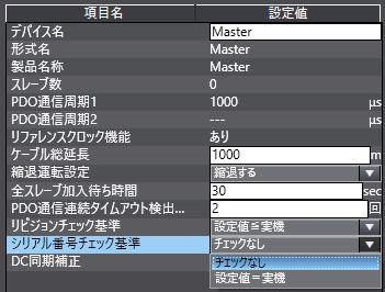 図② シリアル番号の照合チェック設定