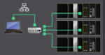 (e-d) Ethernet-HUB接続  1:N接続_接続構成イメージ