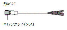 XS2Fシリーズ　ケーブル付コネクタ　片側コネクタ　ソケット(メス)