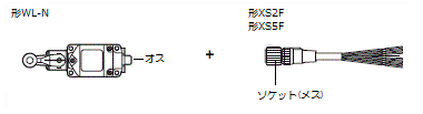 WL_直出しコネクタタイプと片側コネクタケーブルの接続イメージ