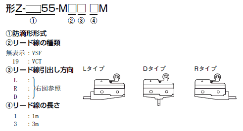 モールド端子形の形式基準