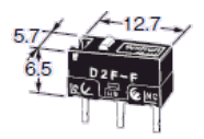 D2F-01(低加重動作形)の寸法