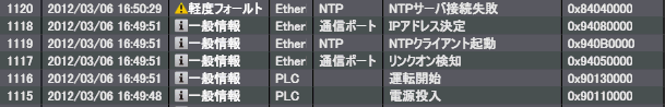 イベントログによる確認方法