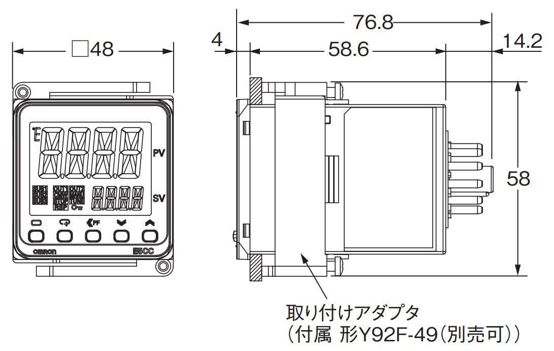 E5CN-RTU AC100-240の推奨代替品と主な相違点を教えてください