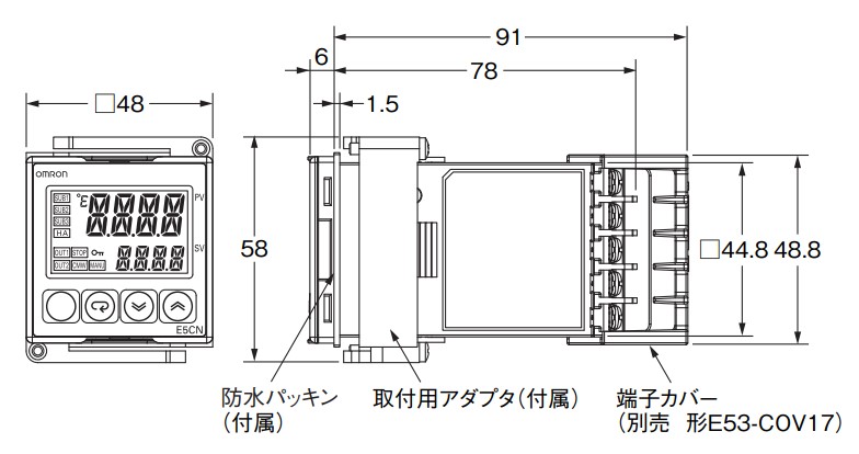 E5CN-RTD AC/DC24の推奨代替品と､主な相違点を教えてください。 - 製品
