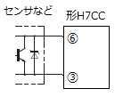 H7CC-A□を無電圧入力で使用する場合の入力の接続を教えてください