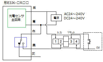 H7E□-Nのフリー電圧入力タイプの配線を教えてください。 - 製品