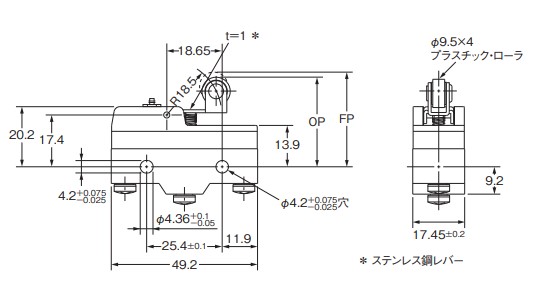 アズビル製 BZ-2RM2255-T4-Jのオムロン相当品と主な相違点を教え