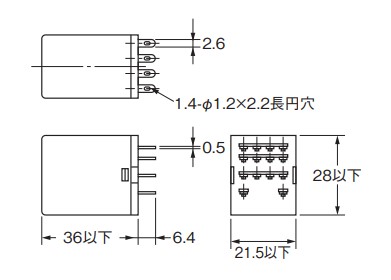 パナソニック製 HJ4-DC24V（AHJ3242）のオムロン相当品と主な相違点を